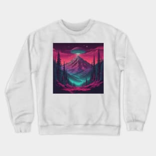 UFO Chronicles Podcast - UFO Glitch Artwork V9 Crewneck Sweatshirt